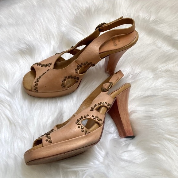 CalleenCordero Genuine Leather Studded Heels - Picture 11 of 11